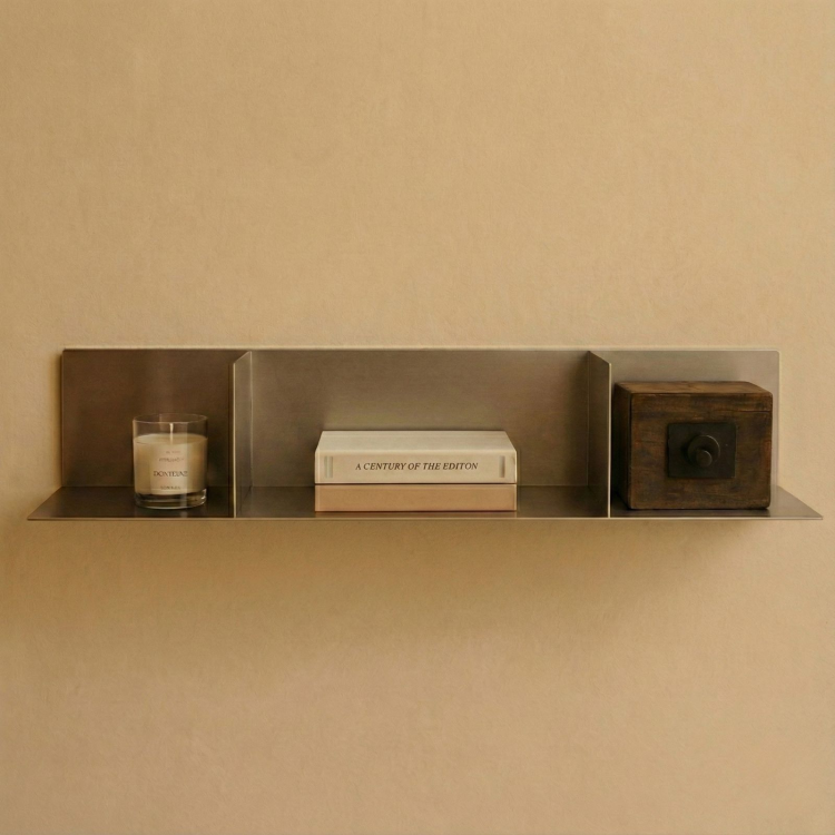 מדף נירוסטה מוברשת – דגם LINEAR