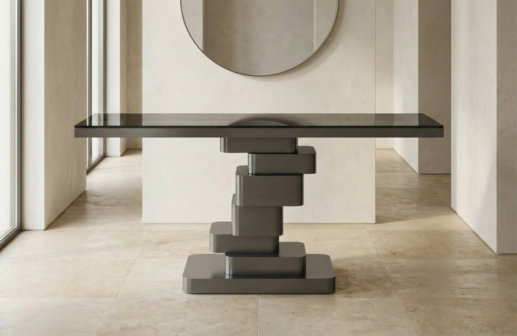 קומודה דגם | Cube – עשוי נירוסטה מושחרת